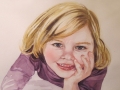 This was painted from a favourite family photograph of their young daughter