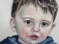 This little boy's delicate features really lend themselves to watercolour!