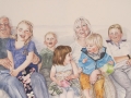 This watercolour painting was commissioned for the grandfather's birthday. It clearly shows the warmth and closeness of the family.